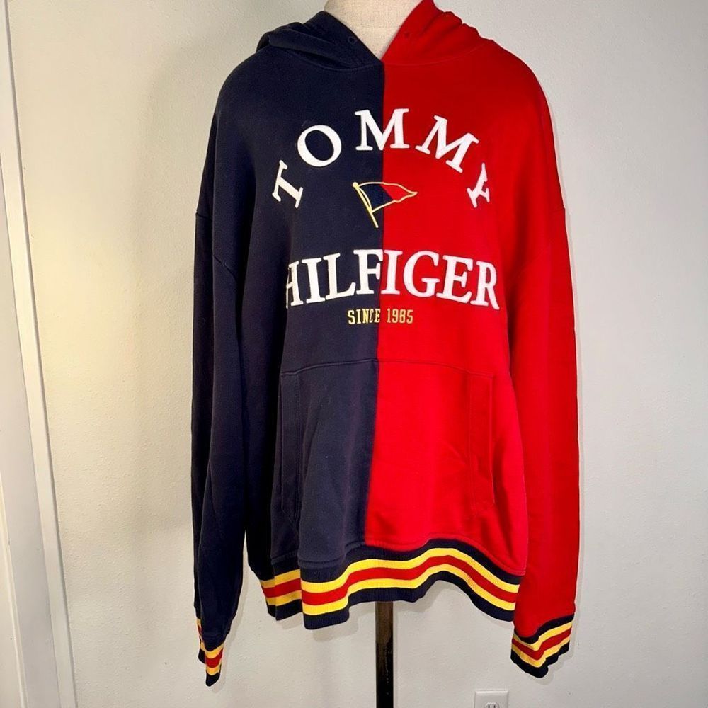 Tommy‎ Hilfiger Mens Limited Edition Spell Out Logo Colorblocked Hoodie XL